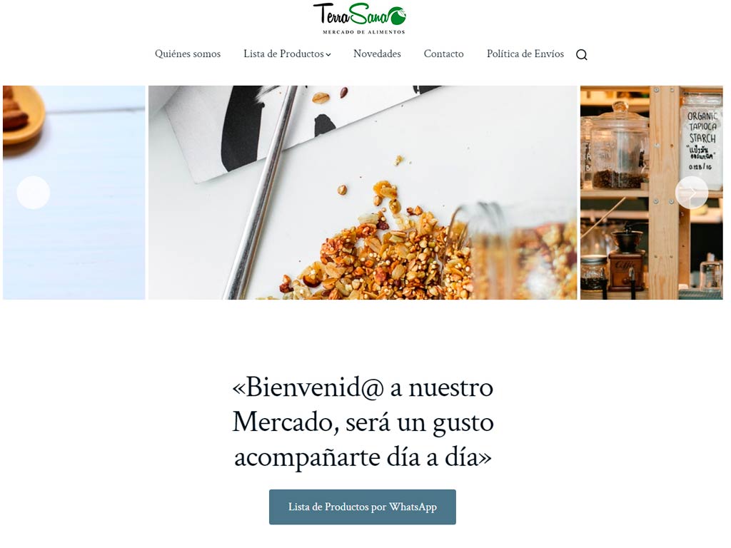 Diseño Web Alimentos TerraSana